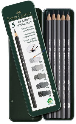 Faber Castell fc-117805 aquarelpotlood faber-castell graphite etui a 5 stuks