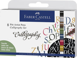 Faber Castell fc-167508 pitt artist pen kalligrafieset 8 pennen
