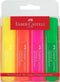 Faber-Castell tekstmarker - 1546 - etui 4 stuks – neon - FC-154604