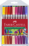 Faber-Castell viltstiften - dubbele punt - brushpen en fineliner - 10 stuks - FC-151110