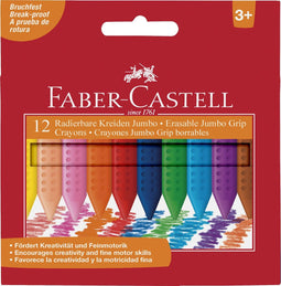 Faber-Castell waskrijt - GRIP Jumbo - 12 stuks - FC-122540