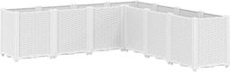 vidaXL - Plantenbak - 160x160x53 - cm - polypropeen - wit