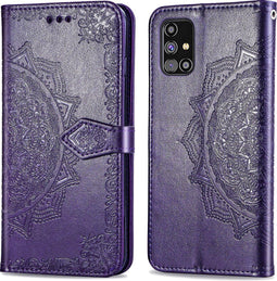 iMoshion Hoesje Geschikt voor Samsung Galaxy M31s Hoesje Met Pasjeshouder - iMoshion Mandala Bookcase - Paars