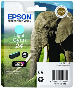 Epson C13T24254022 - Inktpatroon XL - Vermindert afdrukkosten met 25% - Lichtcyan