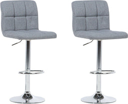 Set van 2 barstoelen MARION Draaibaar Lichtgrijs