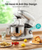 Facelle - Electric Stand Mixer - 660W Power - 6 Speed Options + 6.5QT Bowl