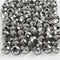 Facet kralen, afm 5x6 mm, gatgrootte 1 mm, metallic grijs, 100stuks
