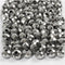 Facet kralen, afm 5x6 mm, gatgrootte 1 mm, metallic grijs, 100stuks