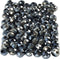 Facet kralen, afm 5x6 mm, gatgrootte 1 mm, metallic zwart, 100stuks