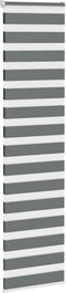 vidaXL - Zebra - rolgordijn - 65x200 - cm - stofbreedte - 60,9 - cm - donkergrijs