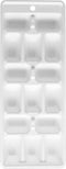 Fackelmann IJsblokjesvormer 24x9 cm Wit PP