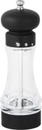 Fackelmann Zout- en pepermolen - 19 cm - diamond zwart/transparant