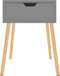vidaXL - Nachtkastje - 40x40x56 - cm - bewerkt - hout - grijs