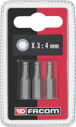 Facom 3 standaard bits serie 1 voor 6-kant inbusschroeven, metrische maten - EH104.J3