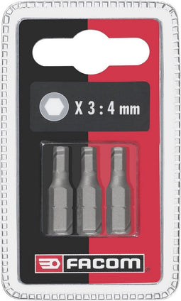Facom 3 standaard bits serie 1 voor 6-kant inbusschroeven, metrische maten - EH106.J3