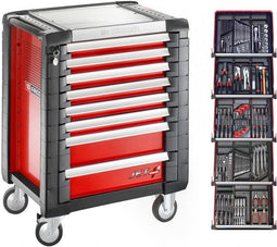 Facom Gereedschapswagen 8 laden, met 5 gevulde laden - Rood - JETCM175BNL