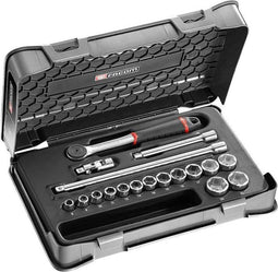 Facom Koffer 6-kant metrische doppen 3/8 - 18 stuks - J.161B - J.161-2P6