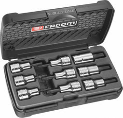 Facom Schroevendraaier Doppenset SXM - 1/2 Torx® Bit - 9-delig - AMEX.3APB