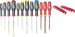 Facom Set van 12 schroevendraaiers + 2 houders- AT.J12R1PB