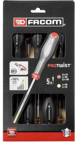 FACOM SET VAN 5 PROTWIST SCHROEVENDRAAIERS