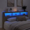 vidaXL - Hoofdbordkast - met - LED-verlichting - 200x17x102 - cm - sonoma - eiken