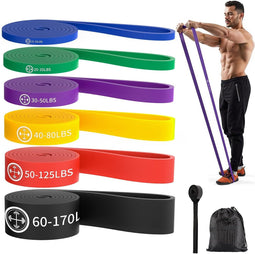 POWER GUIDANCE Pg-tpelld6pcs-eu - Weerstandsbanden - Set van 6 met deuranker en draagtas (set van 6)