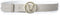 Valentino Round Kledingriem - Broekriem - Kunstleer - 110 cm - Beige