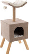 Flamingo Scandi - Krabpaal - Jute krabtouw - Beige Naturel Wit - 36 × 43 × 82 cm