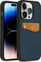 Accezz iPhone 14 Pro - Back Cover - Premium Leather Card Slot - Donkerblauw