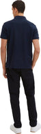 TOM TAILOR structured polo - Heren Poloshirt - Katoen - Maat L - Kleur sky captain blue