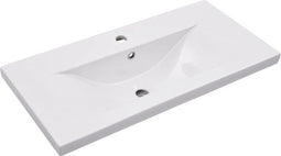 vidaXL - Inbouwwastafel - 81x39,5x18,5 - cm - keramiek - wit