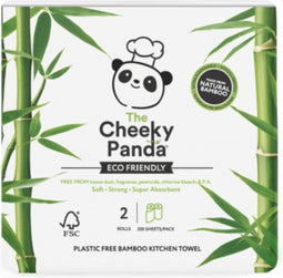 The Cheeky Panda Keukenrollen pak van 2 stuks.