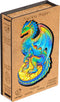UNIDRAGON Houten Puzzel Voor Volwassenen Dier - Beschermende Draak - 97 stukjes - Small 16x26 cm