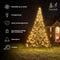 Fairybell LED Kerstboom voor buiten inclusief mast - 4 meter - 640 LEDs - Warm wit