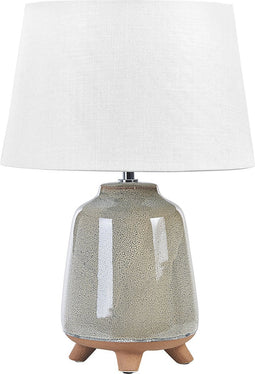 FAJARDO - Tafellamp - Grijs - Keramiek