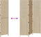 vidaXL - Kamerscherm - 3 - Panelen - Opvouwbaar - Beige - 147x180 - cm - Poly - Rattan