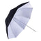 Falcon Eyes Flitsparaplu UR-32WB Wit/Zwart 70 cm