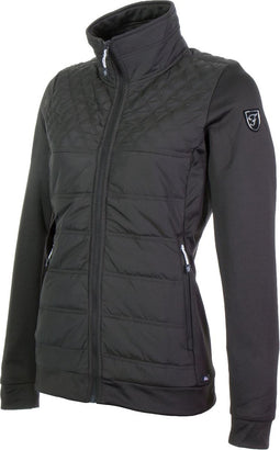 Falcon Micky Powerstretch Fleece Vest Dames Sportjas - Maat S - Vrouwen - groen/zwart