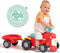 FALK Looptractor Maurice met Trailer Rood