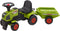FALK Speelgoedtractor Claas Axos 310 met aanhanger groen