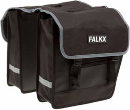 Falkx Dubbele Fietstas - 28 Liter - Zwart