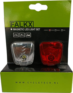 Falkx FALKX magneet verlicthing. Set voor en achter. 0.5W led (hangverpakking)