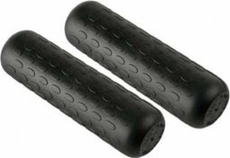 Falkx Ronde fietshandvatten - rubber - zwart - 22 mm - 1 paar