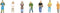 Faller 151671 H0 Weekmarkt II. figuren Geverfd, Staand