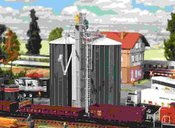 Faller - Dubbele silo - modelbouwsets, hobbybouwspeelgoed voor kinderen, modelverf en accessoires