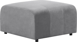FALSTERBO - Ottomaan - Grijs - Fluweel