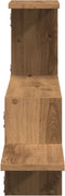 vidaXL - Wandschap - 104x15x49 - cm - bewerkt - hout - artisanaal - eikenkleurig