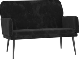 vidaXL - Bankje - 108x79x79 - cm - fluweel - zwart