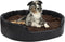 vidaXL - Hondenmand - 99x89x21 - cm - pluche - en - kunstleer - zwart - en - bruin