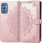 iMoshion Hoesje Geschikt voor Samsung Galaxy M52 Hoesje Met Pasjeshouder - iMoshion Mandala Bookcase - Rosé Goud